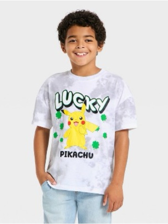Pokemon Other - Pikachu "Lucky" Tie-Dye Kids T-Shirt